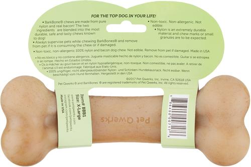 Show full view: Pet Qwerks BarkBone Bacon Flavor Tough Dog Chew Toy, Large slide 8 of 10