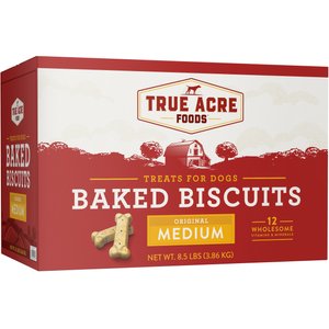 True Acre Foods Medium Original Baked Biscuits Dog Treats, 8.5-lb box