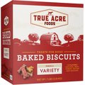 True Acre Foods Small Variety Baked Biscuits Dog Treats, Small, 7-lb box