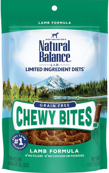 Natural Balance L.I.D. Limited Ingredient Diets Chewy Bites Lamb Formula Grain-Free Dog Treats, 4-oz bag slide 1 of 6