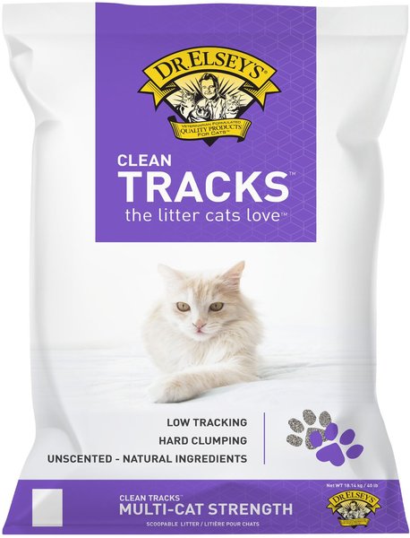 Dr. Elsey's Clean Tracks Multi-Cat Unscented Clumping Clay Cat Litter, 40-lb bag slide 1 of 7