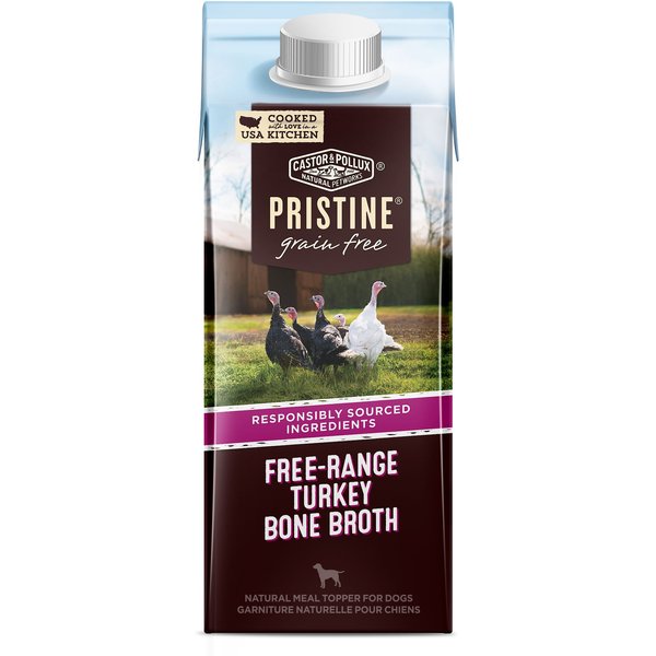 CASTOR & POLLUX PRISTINE FreeRange Chicken Bone Broth GrainFree Dog Food Topper, 8.4oz, case