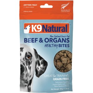K9 Natural Healthy Bites Beef & Organs Freeze-Dried Dog Treats, 1.76-oz bag