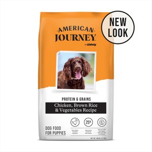 American Journey Protein & Grains Puppy Chicken, Brown Rice & Vegetables Recipe Dog Food, 28-lb bag