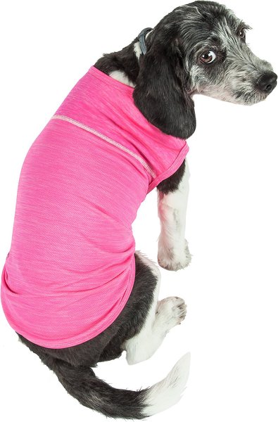 Pet Life Quick-Dry Stretch Active Dog T-Shirt, Pink, X-Small slide 1 of 9