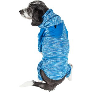 Pet Life Full Body Warm Up Active Dog Hoodie, Blue, X-Small