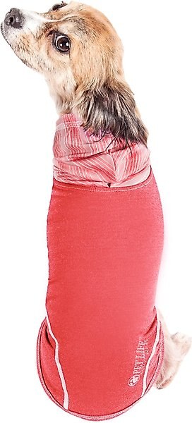 Pet Life Premium Stretch Active Dog Sleeveless Hoodie, Red, X-Large slide 1 of 10