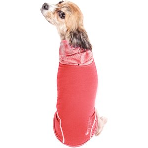 Pet Life Premium Stretch Active Dog Sleeveless Hoodie, Red, X-Large