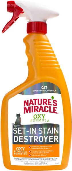Nature's MiracleCat Oxy Formula Set-In Stain Destroyer & Odor Remover Spray, 24-oz bottle slide 1 of 8