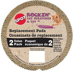 Ethical Pet Rockin' Cat Scratcher Toy Replacement Pads, 2-pack
