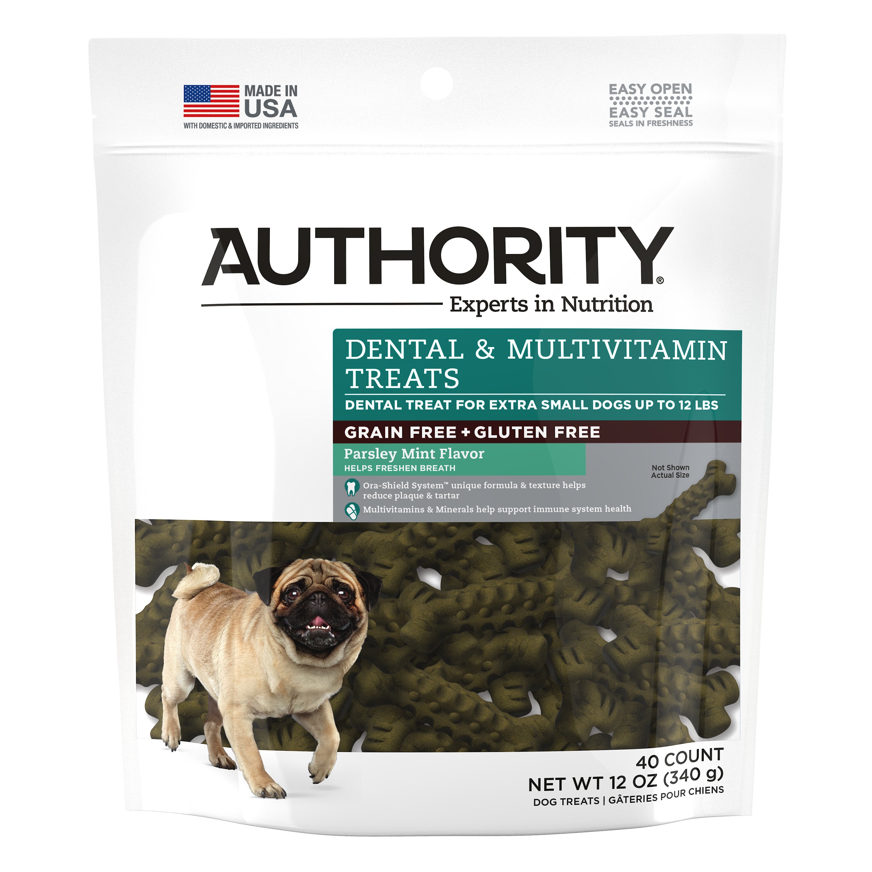 AUTHORITY Dental & Multivitamin GrainFree Mint Flavored Extra Small