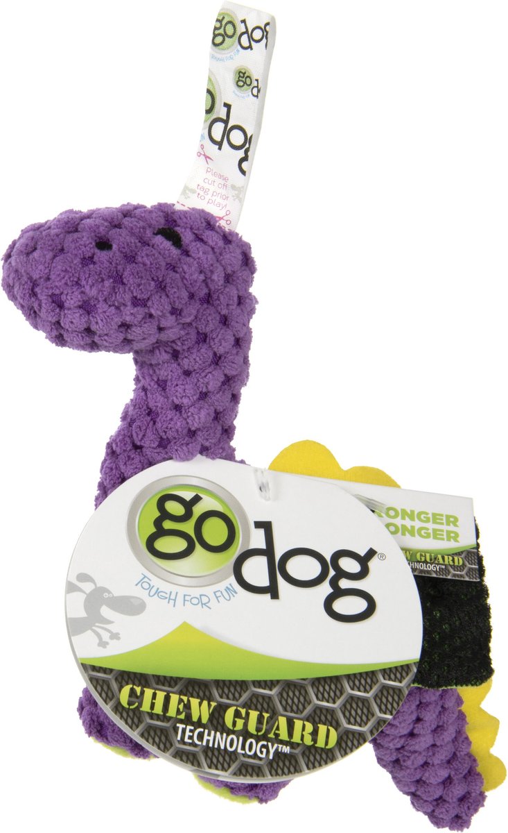GoDog Dinos Chew Guard Bruto Dog Toy, Green
