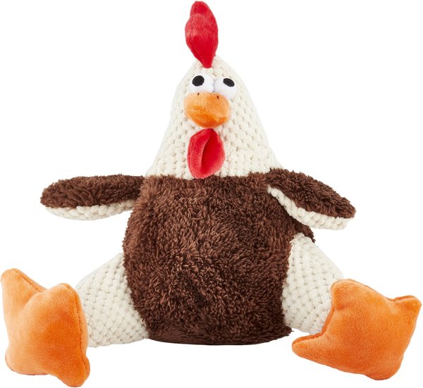 GoDog Checkers Chew Guard Rooster Squeaky Plush Dog Toy, Fat Large slide 1 of 8