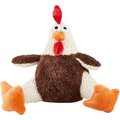 GoDog Checkers Chew Guard Rooster Squeaky Plush Dog Toy, Fat Large