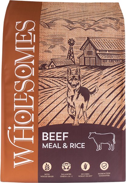 Wholesomes Beef Meal & Rice Formula Dry Dog Food, 40-lb bag slide 1 of 6