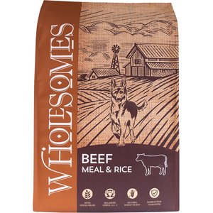 Wholesomes Beef Meal & Rice Formula Dry Dog Food, 40-lb bag