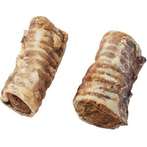 Bones & Chews Made in USA Peanut Butter Flavored Filled Trachea Dog Treats, 2 count