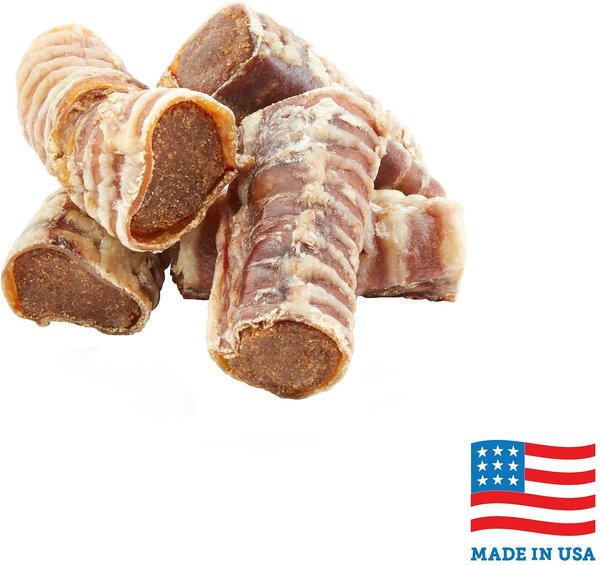 Bones & Chews Made in USA Peanut Butter Flavored Filled Trachea Dog Treats, 20 count slide 1 of 6