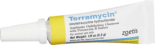 Show full view: Terramycin Ophthalmic Ointment for Dogs, Cats & Horses, 3.5-g, 1 count slide 4 of 6