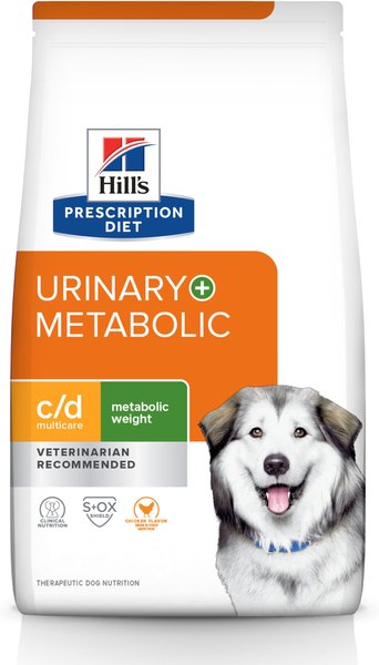 Hill's Prescription Diet c/d Multicare + Metabolic, Urinary + Weight Care Chicken Flavor Dry Dog Food, 24.5-lb bag slide 1 of 8