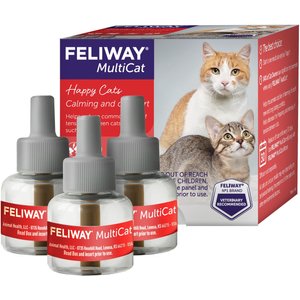 Feliway MultiCat Calming Diffuser Refill for Cats, 30 day, 3 count