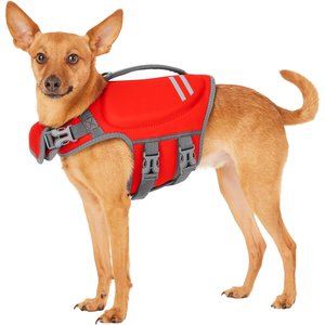 Frisco Neoprene Dog Life Jacket, Red, X-Small