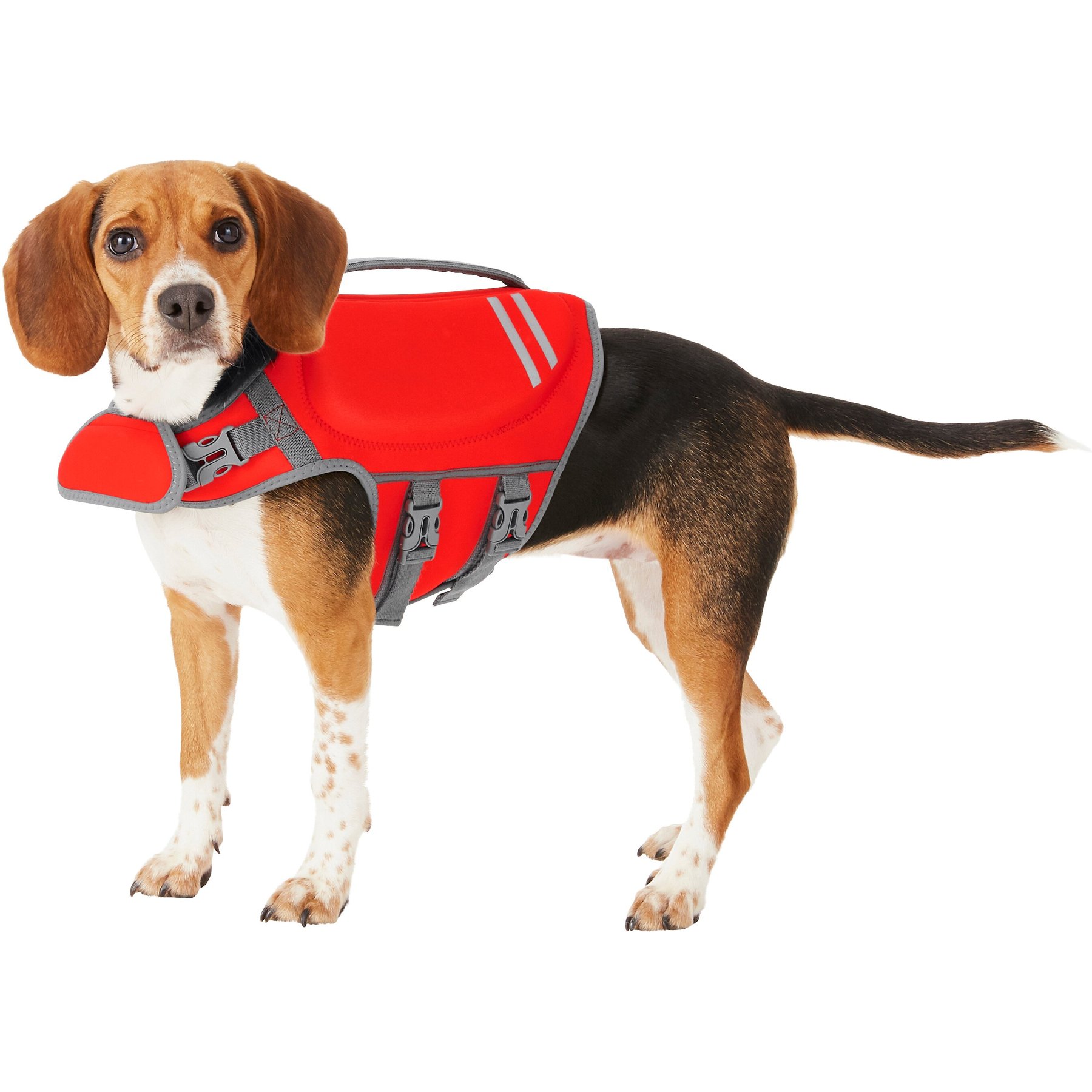 Frisco Neoprene Dog Life Jacket Red Small