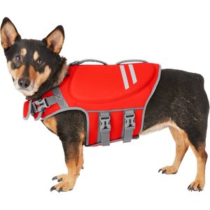 Frisco Neoprene Dog Life Jacket, Red, Medium