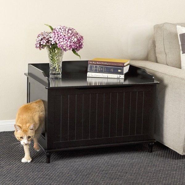 TRIXIE Wooden Cat Litter Box Enclosure, XLarge, White