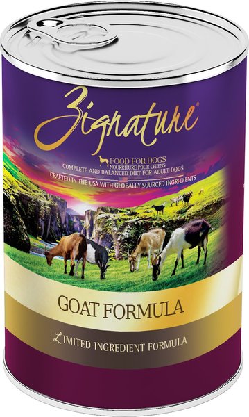 Zignature Goat Limited Ingredient Formula Grain-Free Canned Dog Food, 13-oz, case of 12 slide 1 of 9
