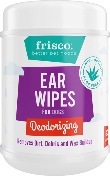Frisco Deodorizing Ear Wipes with Aloe for Dogs & Puppies, Wild Mint Scent, 60 count slide 1 of 7