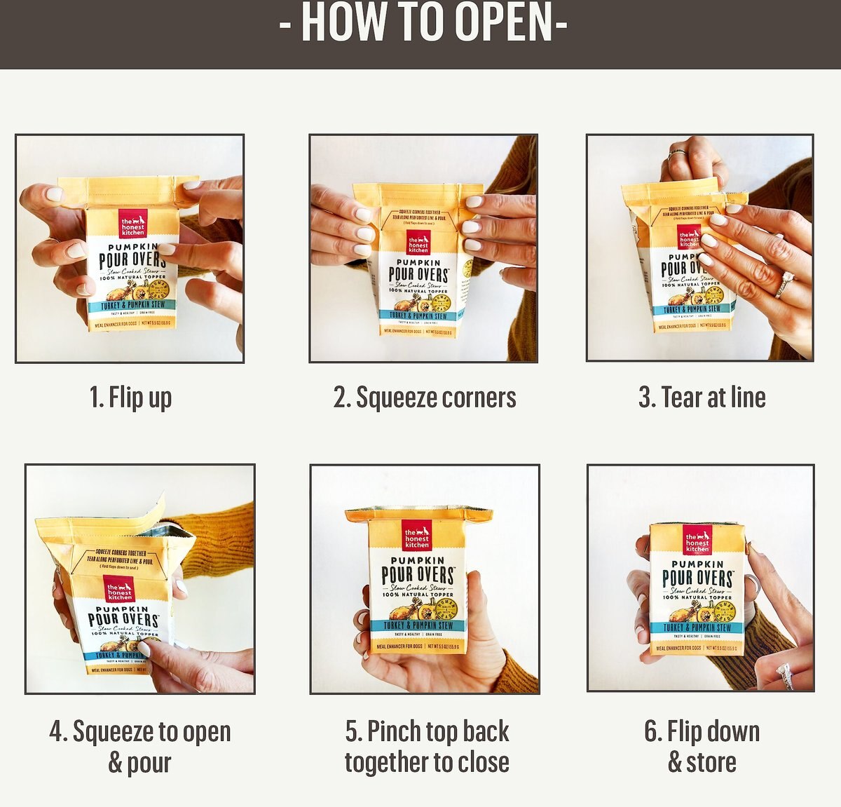 THE HONEST KITCHEN Pumpkin POUR OVERS Variety Pack Wet Dog Food Toppers