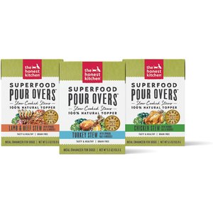 The Honest Kitchen Superfood POUR OVERS Variety Pack Wet Dog Food Topper, 5.5-oz, 3 pack