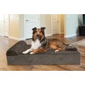 FurHaven Quilted Goliath Chaise Bolster Dog Bed with Removable Cover, Espresso, XX-Large