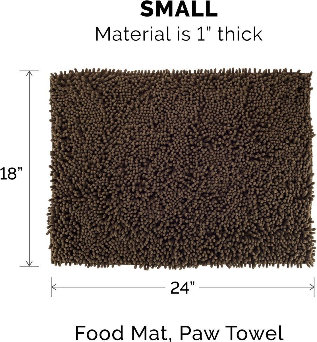 FURHAVEN Muddy Paws Towel & Shammy Dog Mat, Mud, Small