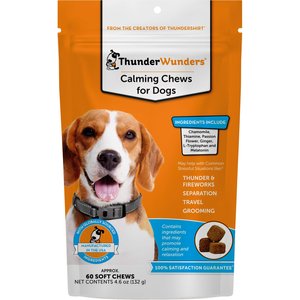 ThunderWunders Melatonin Calming Dog Chews, 60 Count