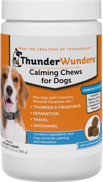 ThunderWunders Melatonin Calming Dog Chews, 180 Count slide 1 of 8