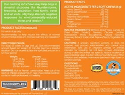 ThunderWunders Hemp Calming Dog Chews, 60 Count slide 2 of 9