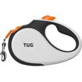 TUG Nylon Tape Retractable Dog Leash, White/Orange, Large: 16-ft long
