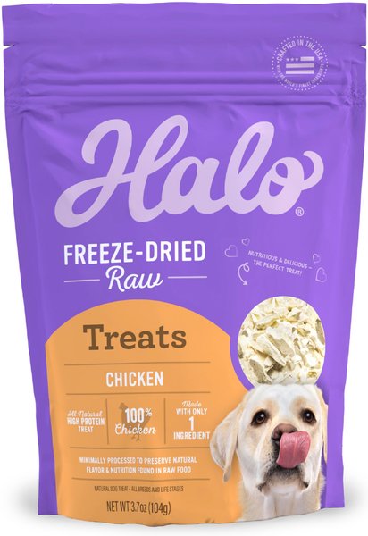 HALO 100 Chicken Breast Freeze Dried Dog Treats 3.7 oz bag