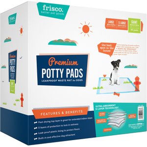 Frisco Giant Dog Training & Potty Pads, 27.5 x 44-in, Unscented, 50 count