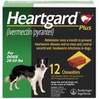 Heartgard Plus Chew for Dogs, 26-50 lbs, (Green Box), 12 Chews (12-mos. supply)