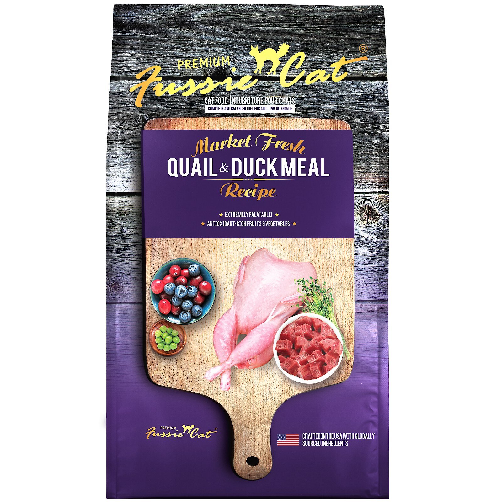 FUSSIE CAT Market Fresh Quail Duck Meal Recipe Grain Free Dry