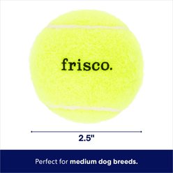 Frisco Fetch Squeaking Tennis Ball Dog Toy, Medium, 10 count slide 2 of 7