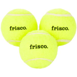 Frisco Fetch Squeaky Tennis Ball Dog Toy, X-Small/Small, 3 count