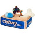 Frisco Chewy Box Hide & Seek Puzzle Plush Squeaky Dog Toy, Small/Medium
