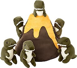 Frisco Volcano & Dinosaurs Hide & Seek Puzzle Plush Squeaky Dog Toy, Medium/Large slide 1 of 5