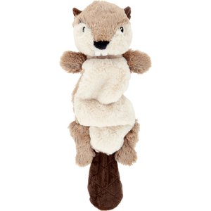 Frisco Bungee Plush Squeaking Beaver Dog Toy