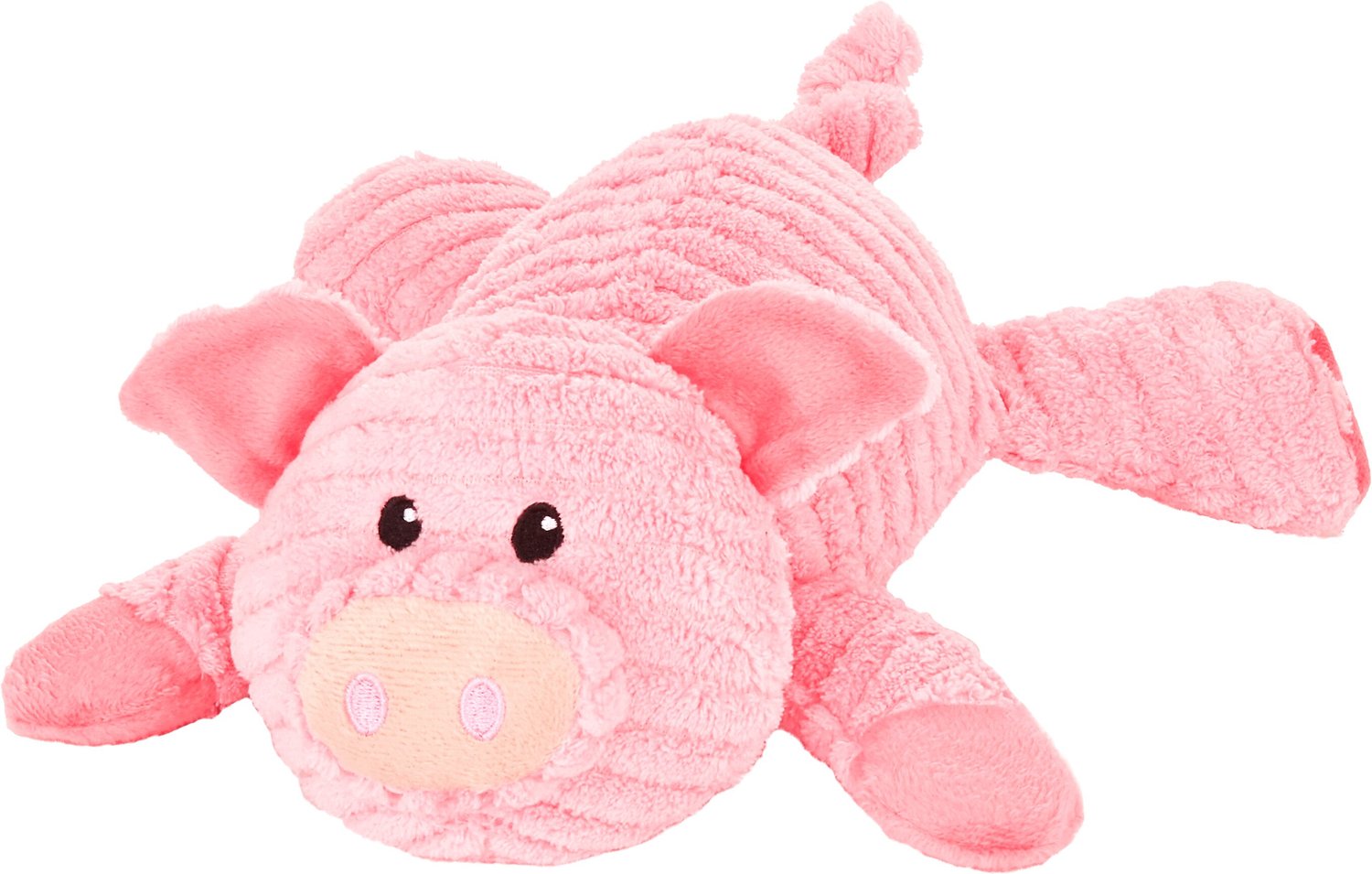 FRISCO Corduroy Plush Squeaking Pig Dog Toy