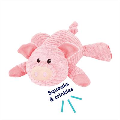 Show full view: Frisco Pig Corduroy Plush Squeaky Dog Toy, Medium/Large slide 3 of 7